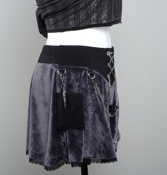 Velvet Skirt Größe 44 Shadow