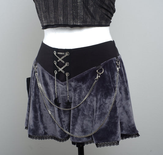 Velvet Skirt Größe 44 Shadow