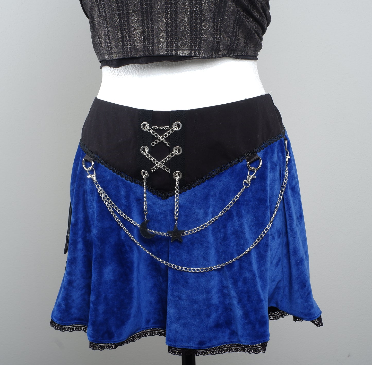 Velvet Skirt Größe 46 Midnight Spell