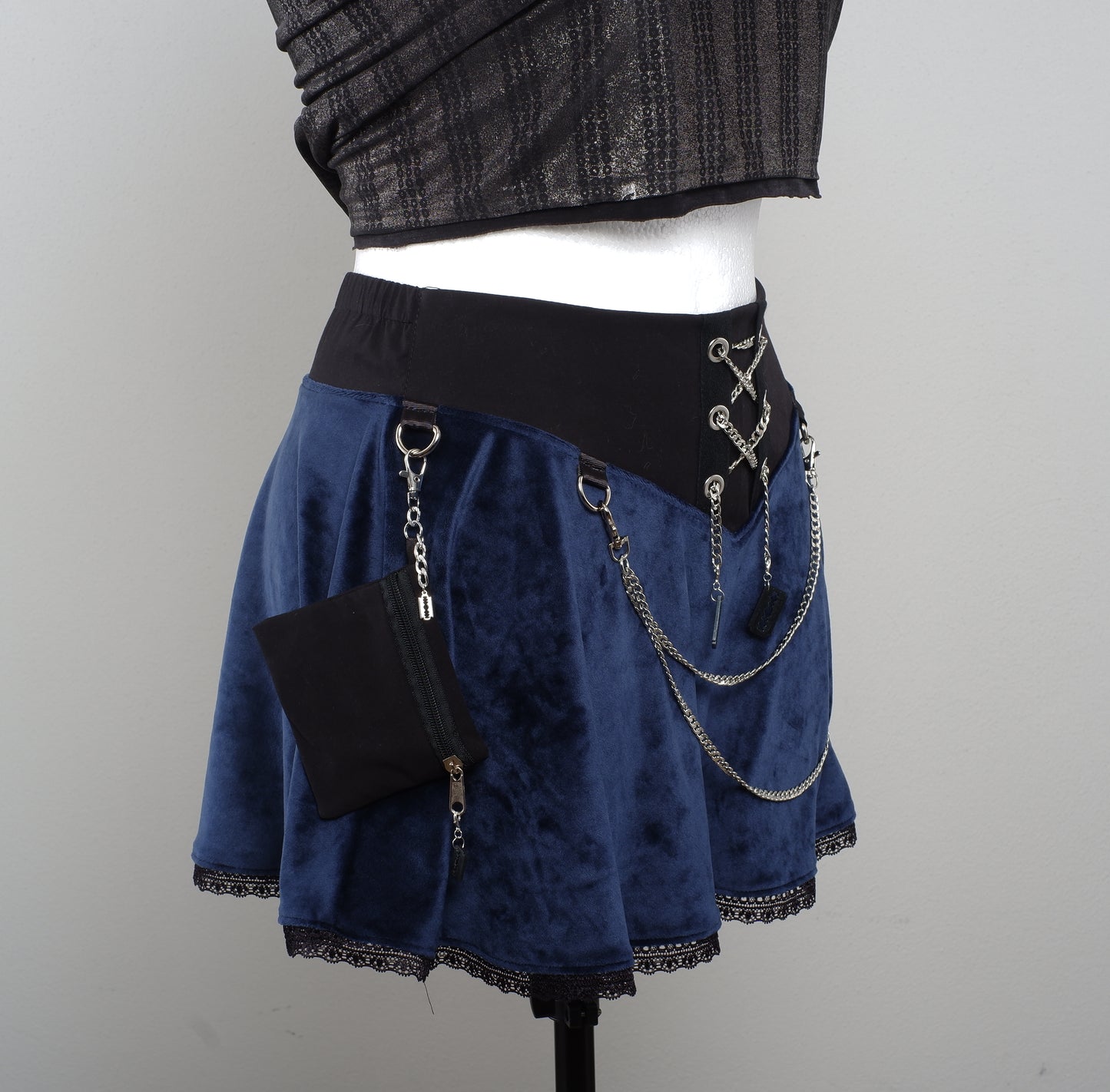 Velvet Skirt Größe 42 Midnight