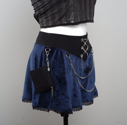 Velvet Skirt Größe 42 Midnight