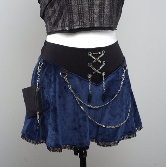 Velvet Skirt Größe 42 Midnight