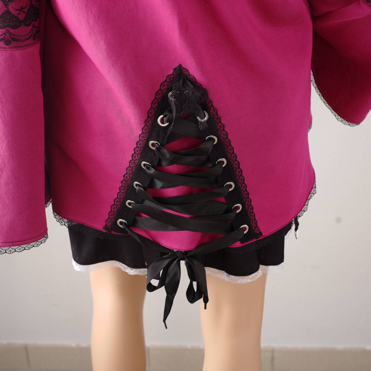 Oversize Kapuzenjacke -  Größe S "Pink Kitty"