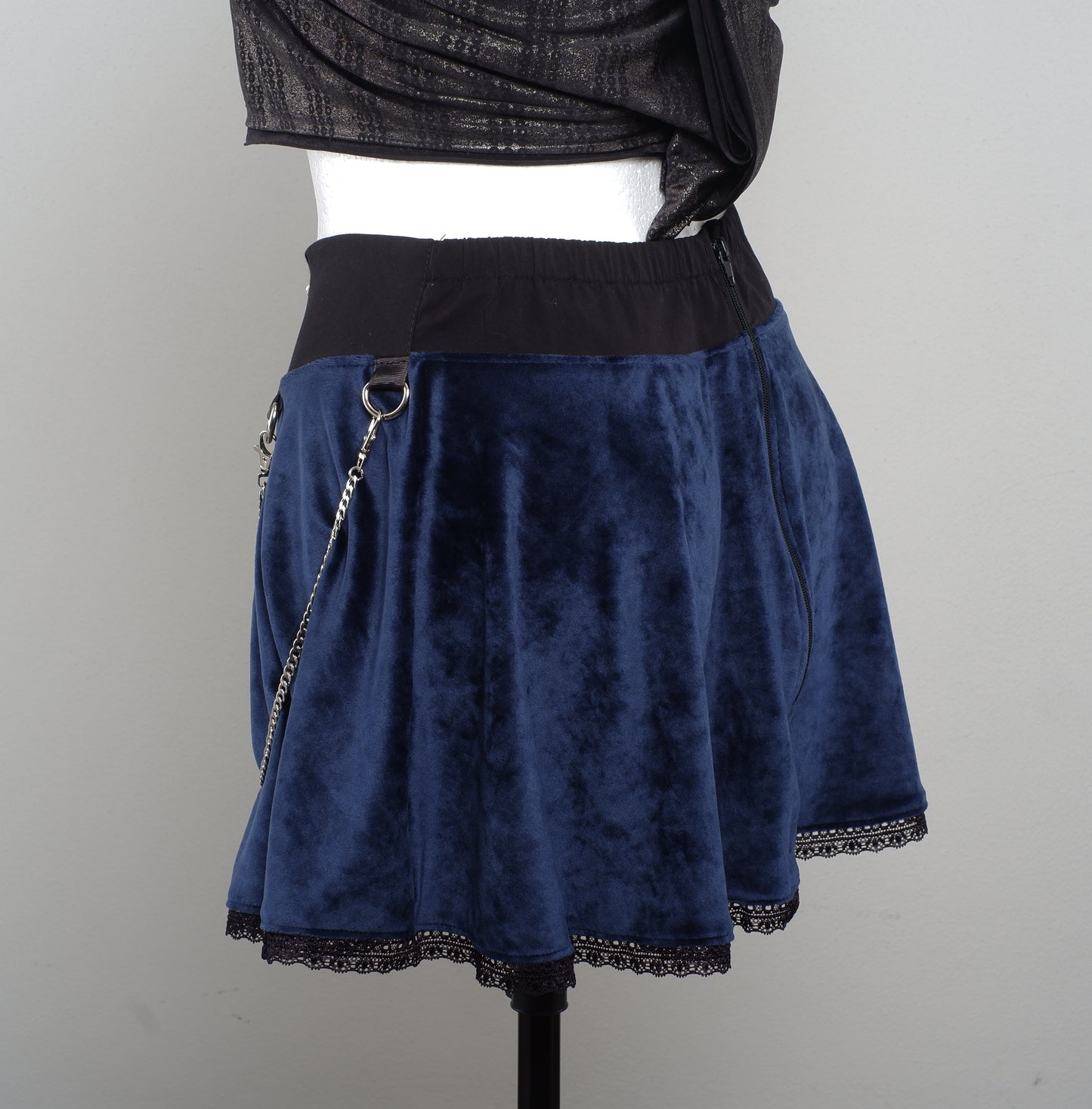 Velvet Skirt Größe 42 Midnight
