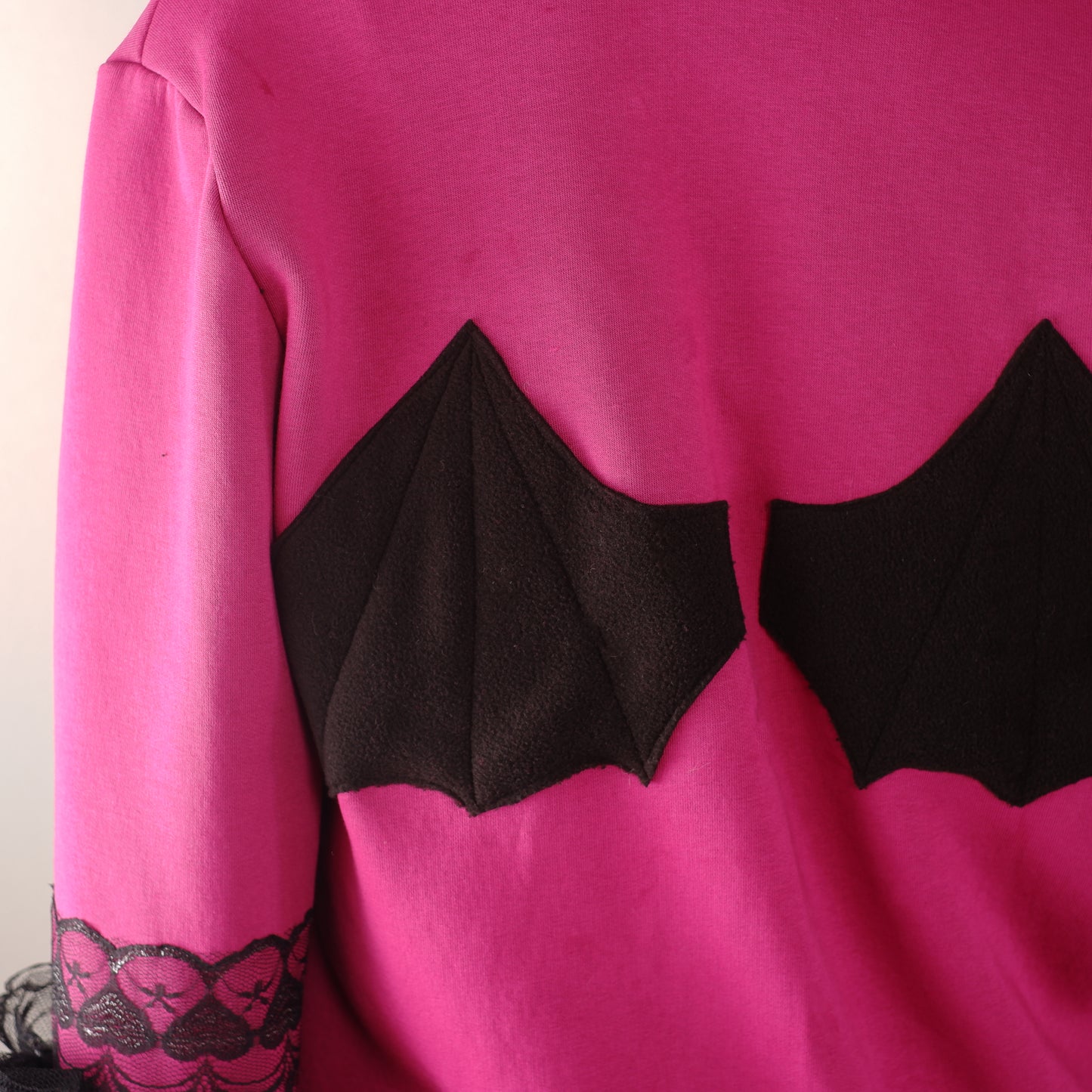 Oversize Kapuzenjacke -  Größe S "Pink Kitty"