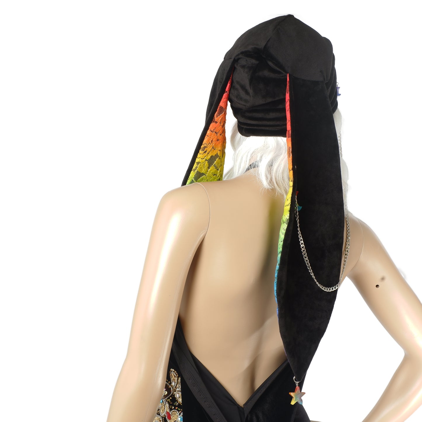 Velvet Bunny Beanie - Rainbow long