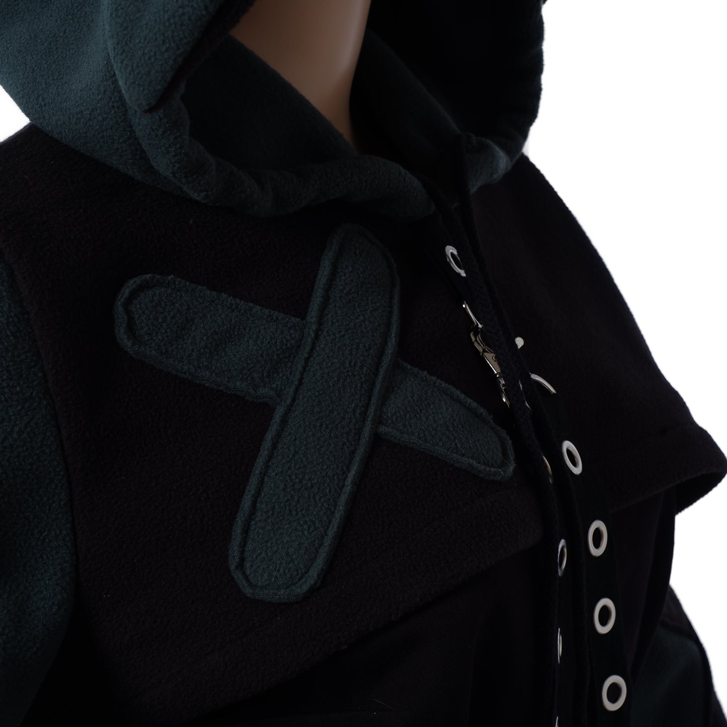 Kapuzenshrug - Gr. XS - mit Hasenohren - Crop Hoodie mit Ohr - Kapuzenbolero