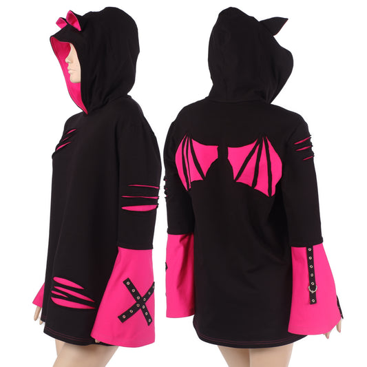 Hoodie - Neon Bat - Größe M