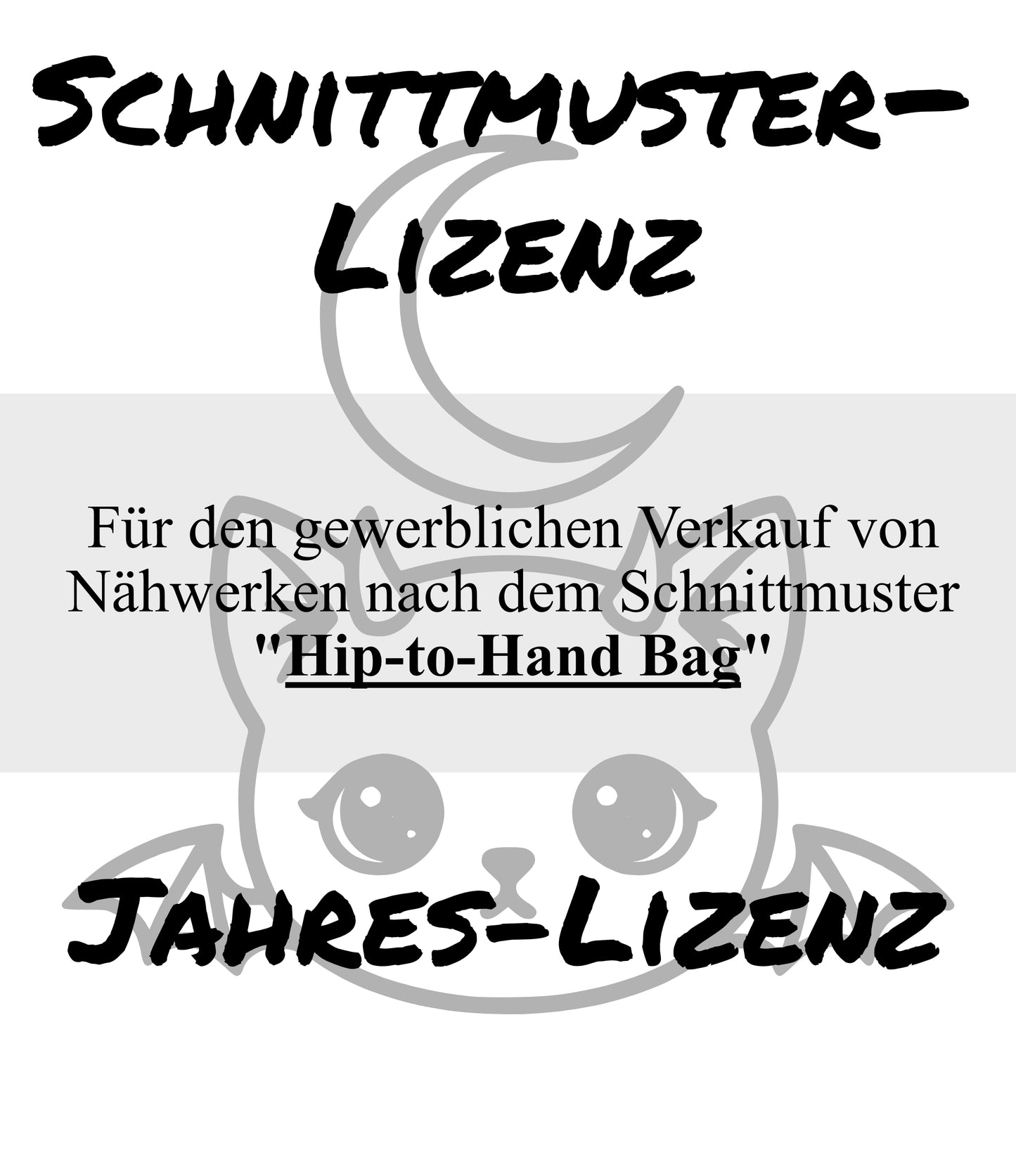 Lizenz Hip-to-hand Bag Schnittmuster Jährlich
