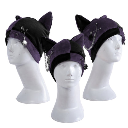 Cat Hat Beanie - Harlekin Cat