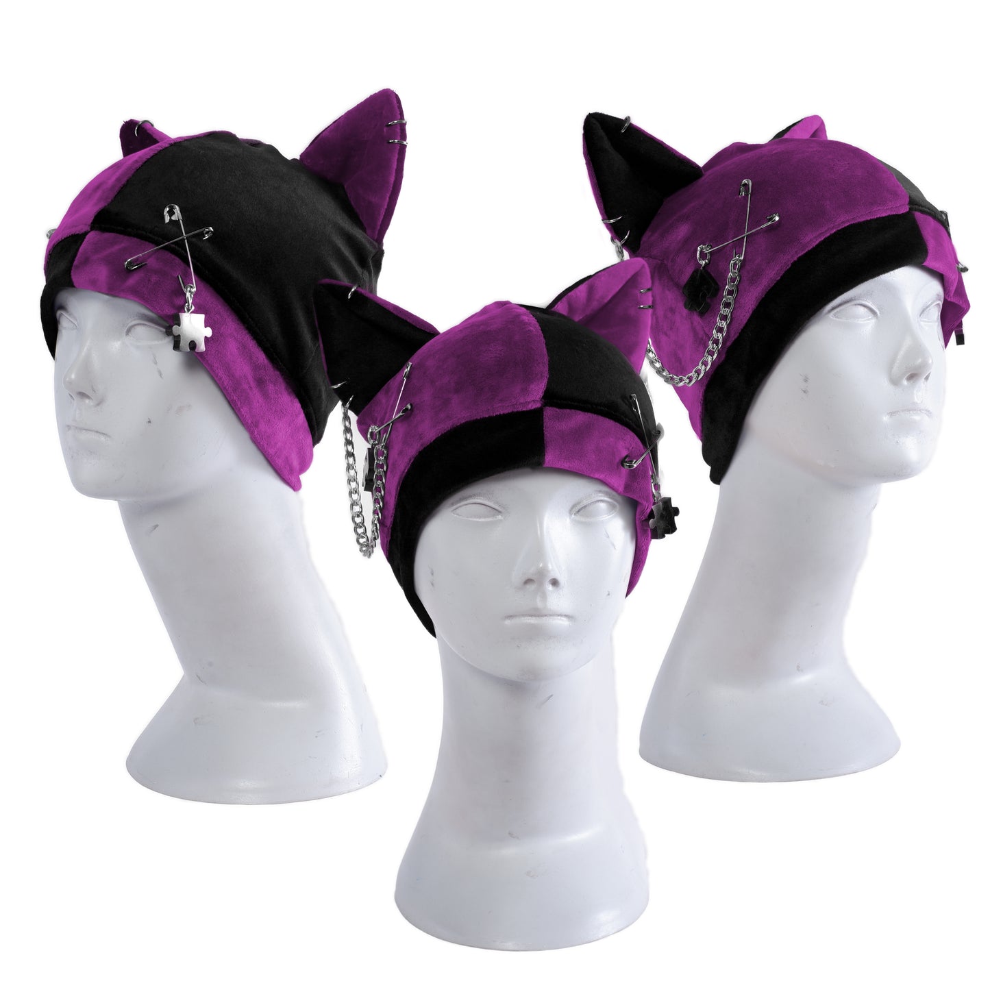 Cat Hat Beanie - Harlekin Cat