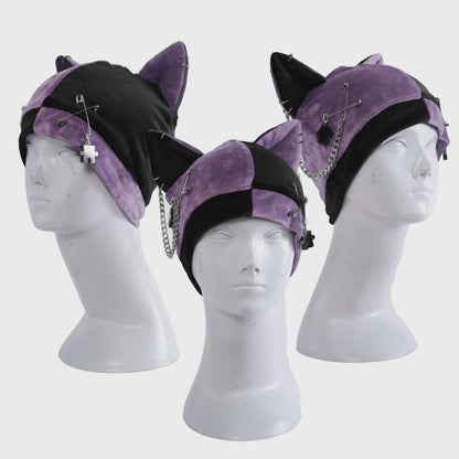 Cat Hat Beanie - Harlekin Cat