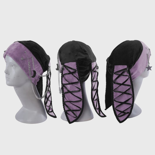 Velvet Bunny Beanie - Sun and Moon