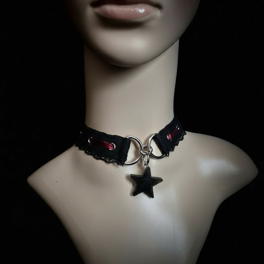 "Mystic & Night" Choker in Schwarz Bordeaux 35 - 45cm