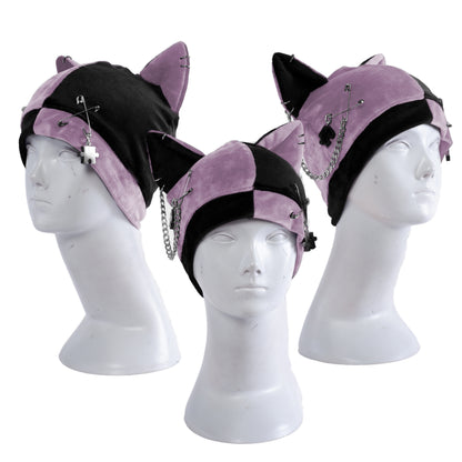 Cat Hat Beanie - Harlekin Cat