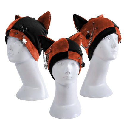 Cat Hat Beanie - Harlekin Cat